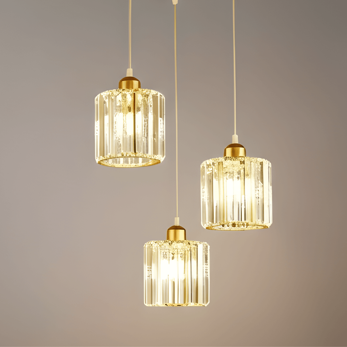 Vetro Nordic LED Pendant Light-Metal/Glass Black/Gold for Dining Room/Living Room